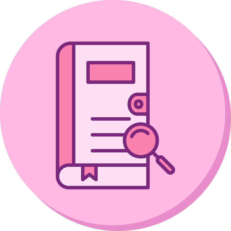 Search Book Vector Icon