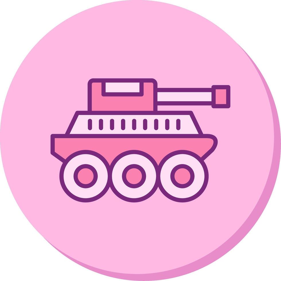 icono de vector de tanque militar