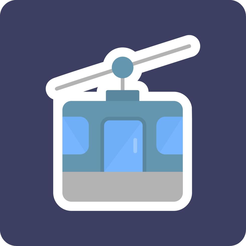 Cable Car Cabin Vector Icon