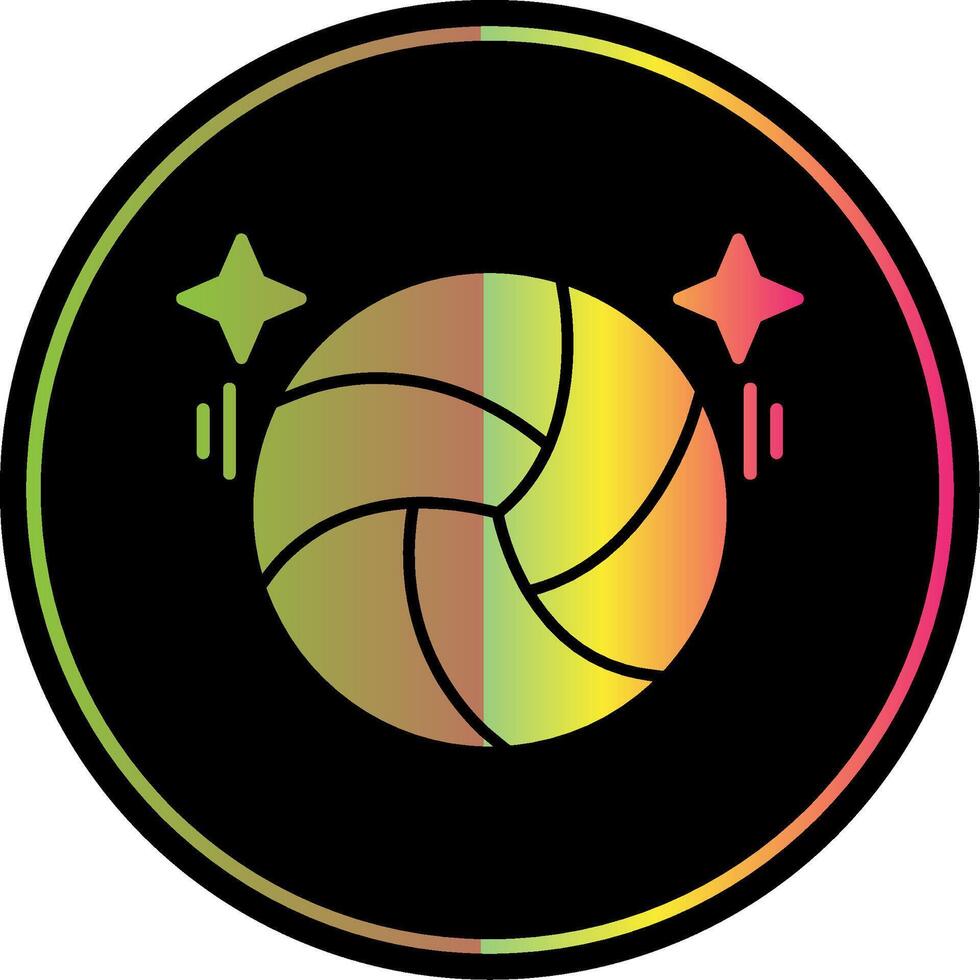 Volleyball Glyph Due Color Icon vector