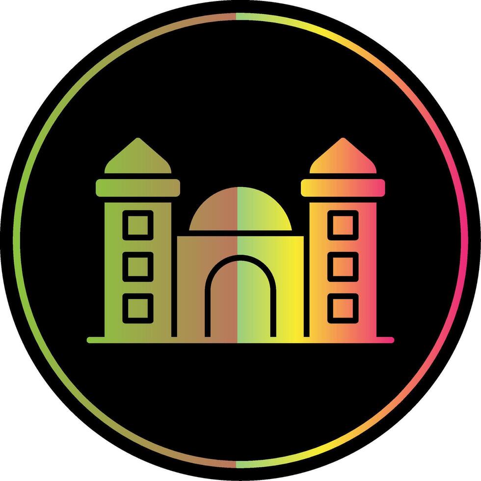 Mosque Glyph Due Color Icon vector