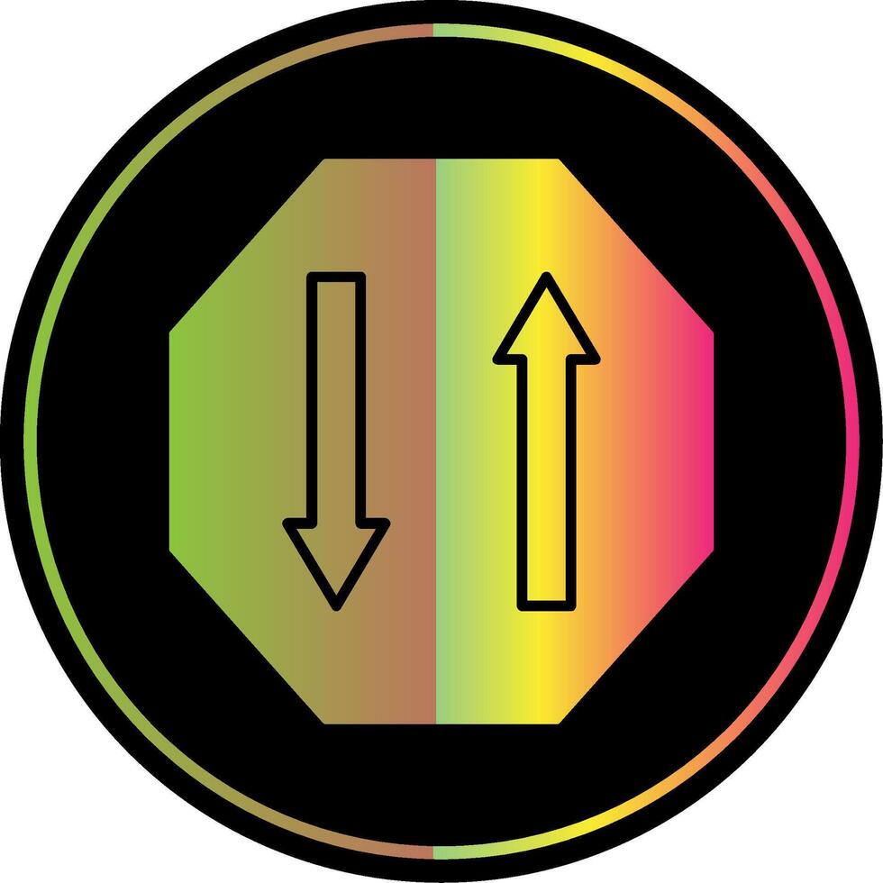 Two Way Glyph Due Color Icon vector