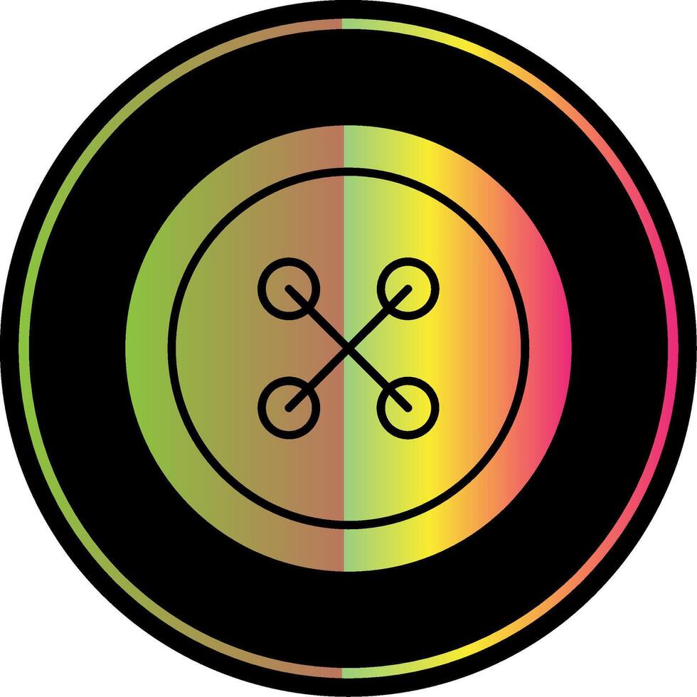 Cloth Button Glyph Due Color Icon vector