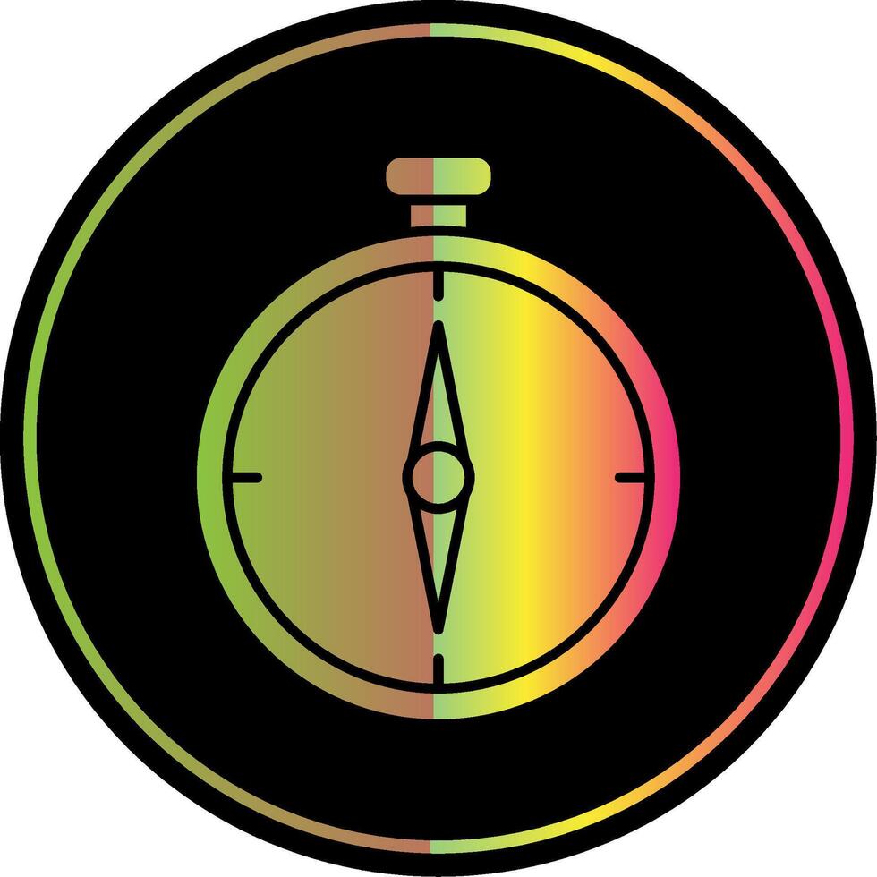 Compass Glyph Due Color Icon vector