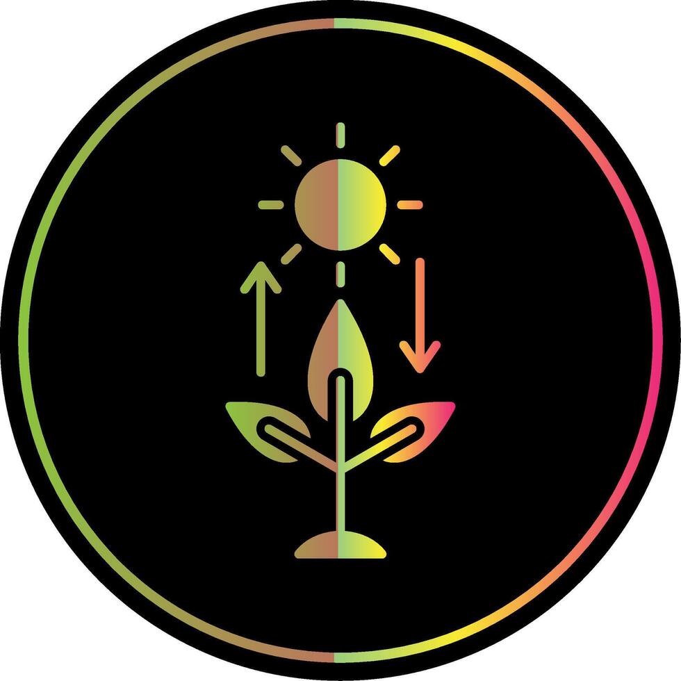 Photosynthesis Glyph Due Color Icon vector