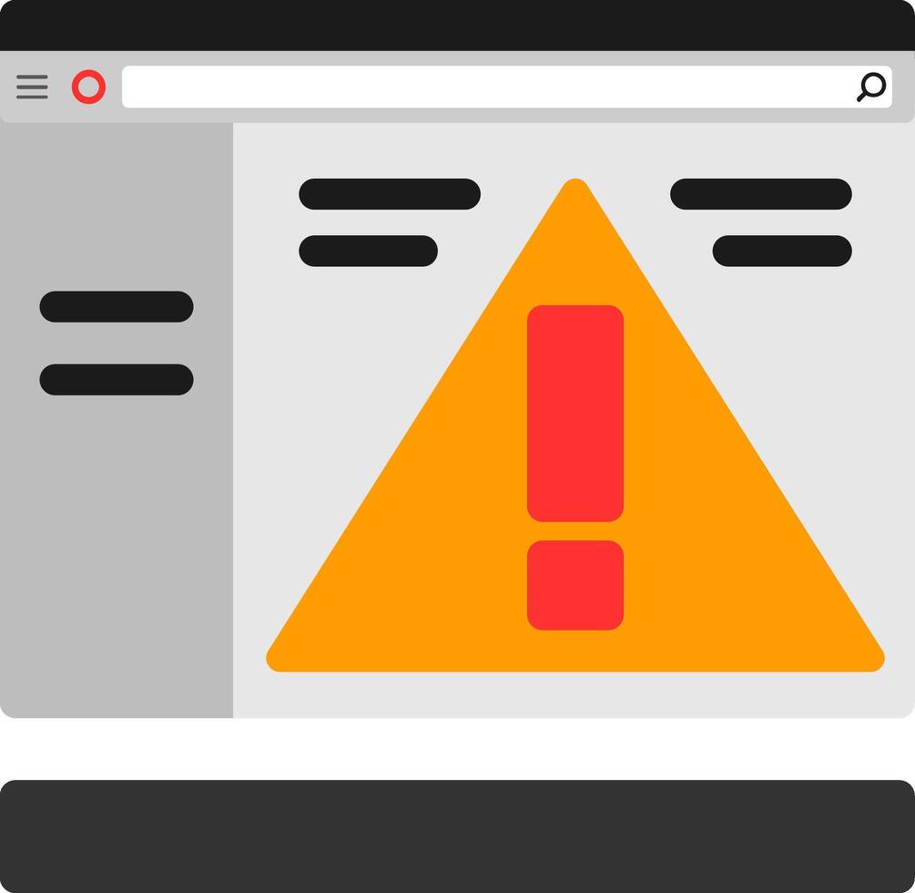 Exclamation mark Flat Icon vector