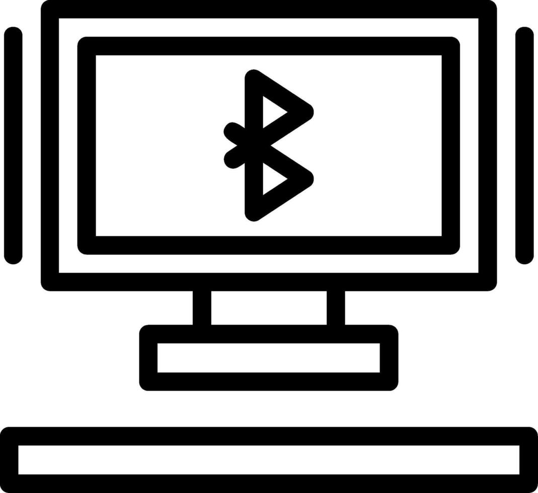 Bluetooth Line Icon vector