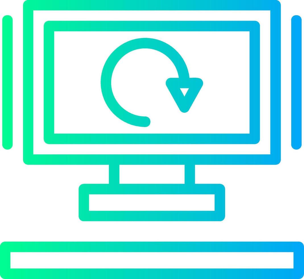 Redo Linear Gradient Icon vector