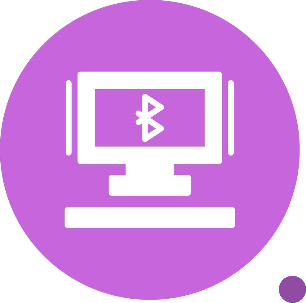 Bluetooth Glyph Shadow Icon vector