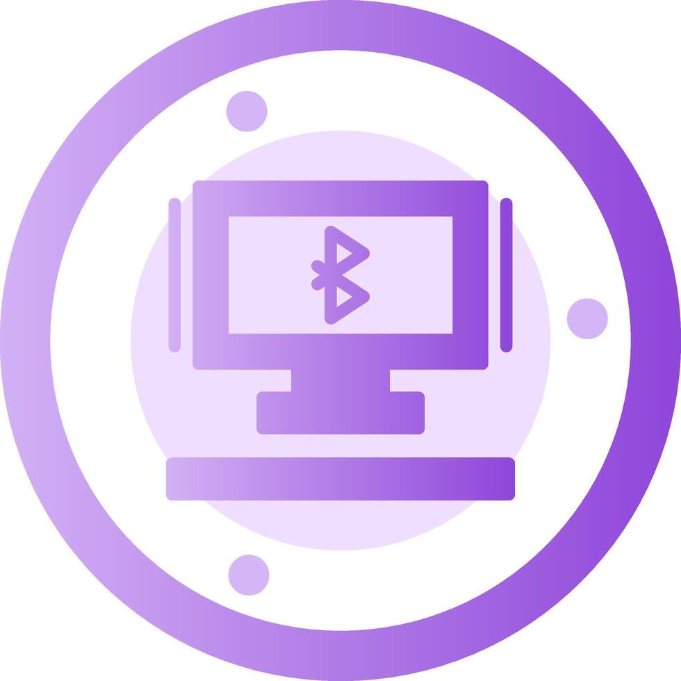 Bluetooth Glyph Gradient Icon vector