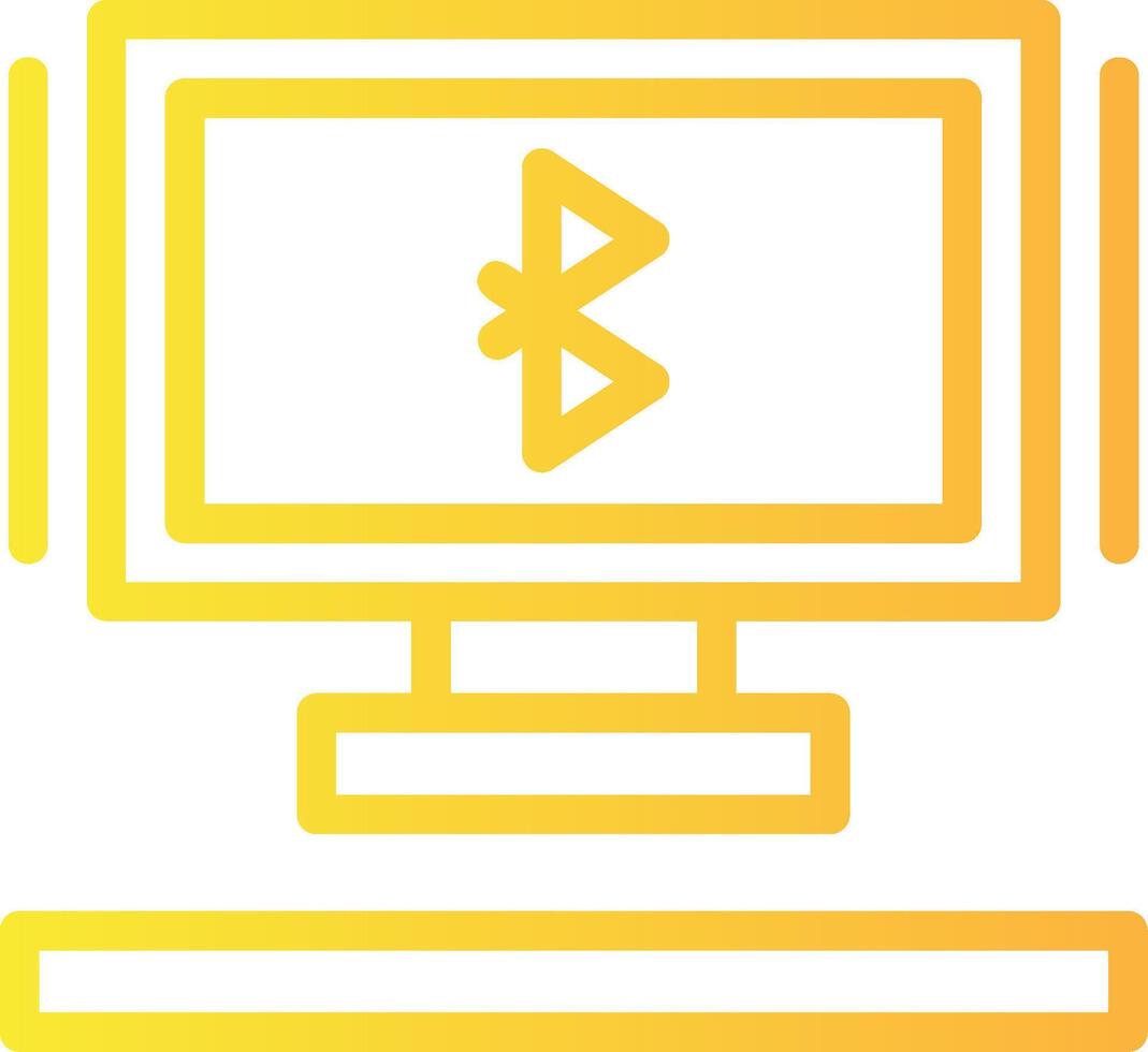 Bluetooth Linear Gradient Icon vector