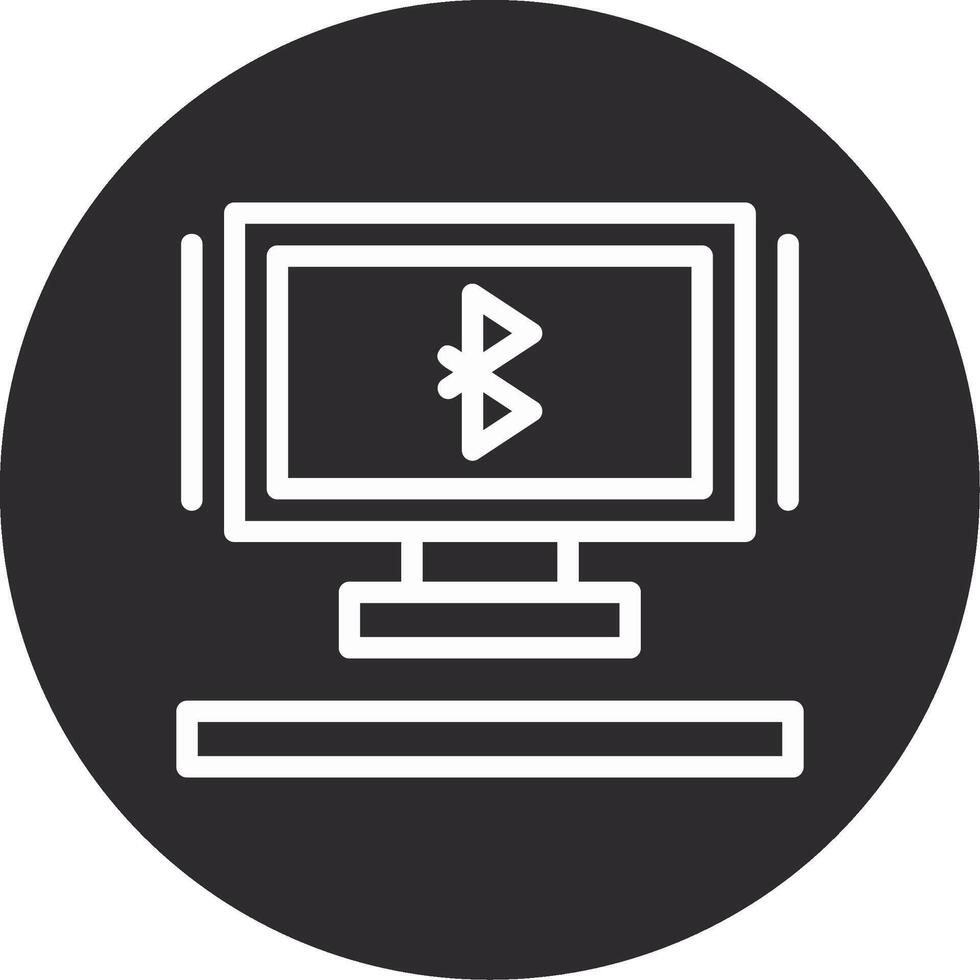 Bluetooth Inverted Icon vector