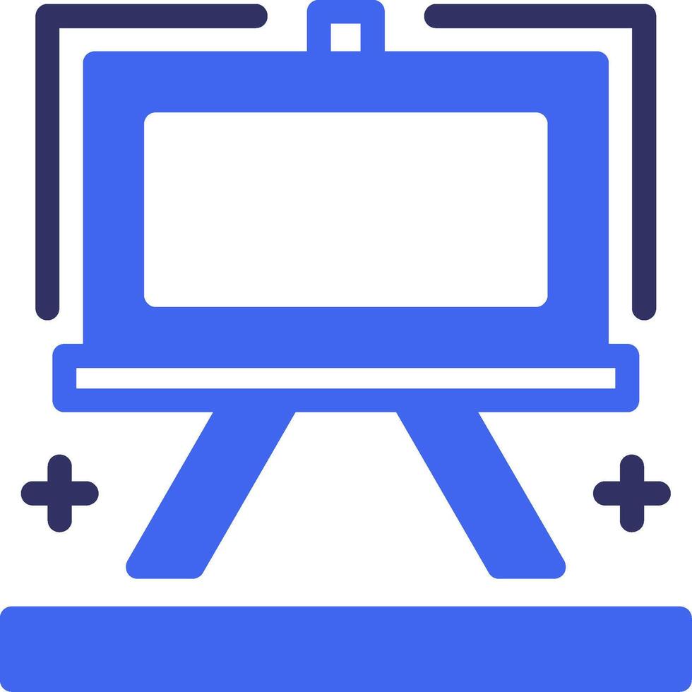 Artist-s canvas Solid Two Color Icon vector