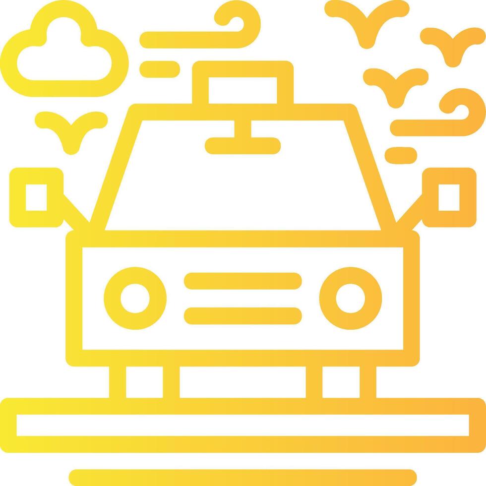 Taxi Linear Gradient Icon vector