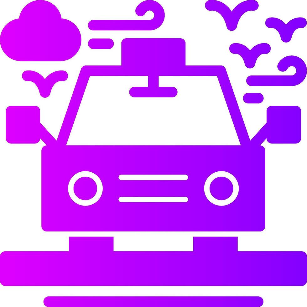 Taxi Solid Multi Gradient Icon vector