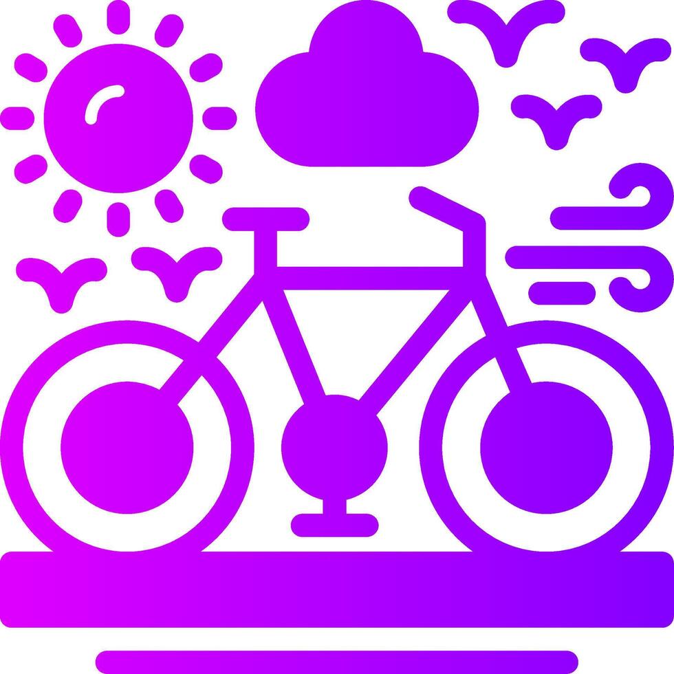 Bicycle Solid Multi Gradient Icon vector