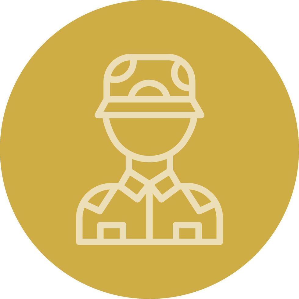 Soldier Line Multi color Icon vector