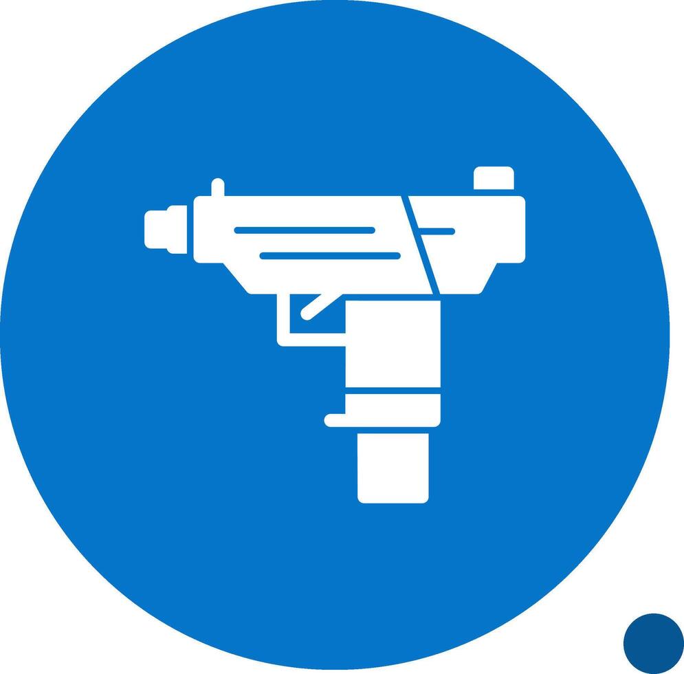 Submachine gun Glyph Shadow Icon vector