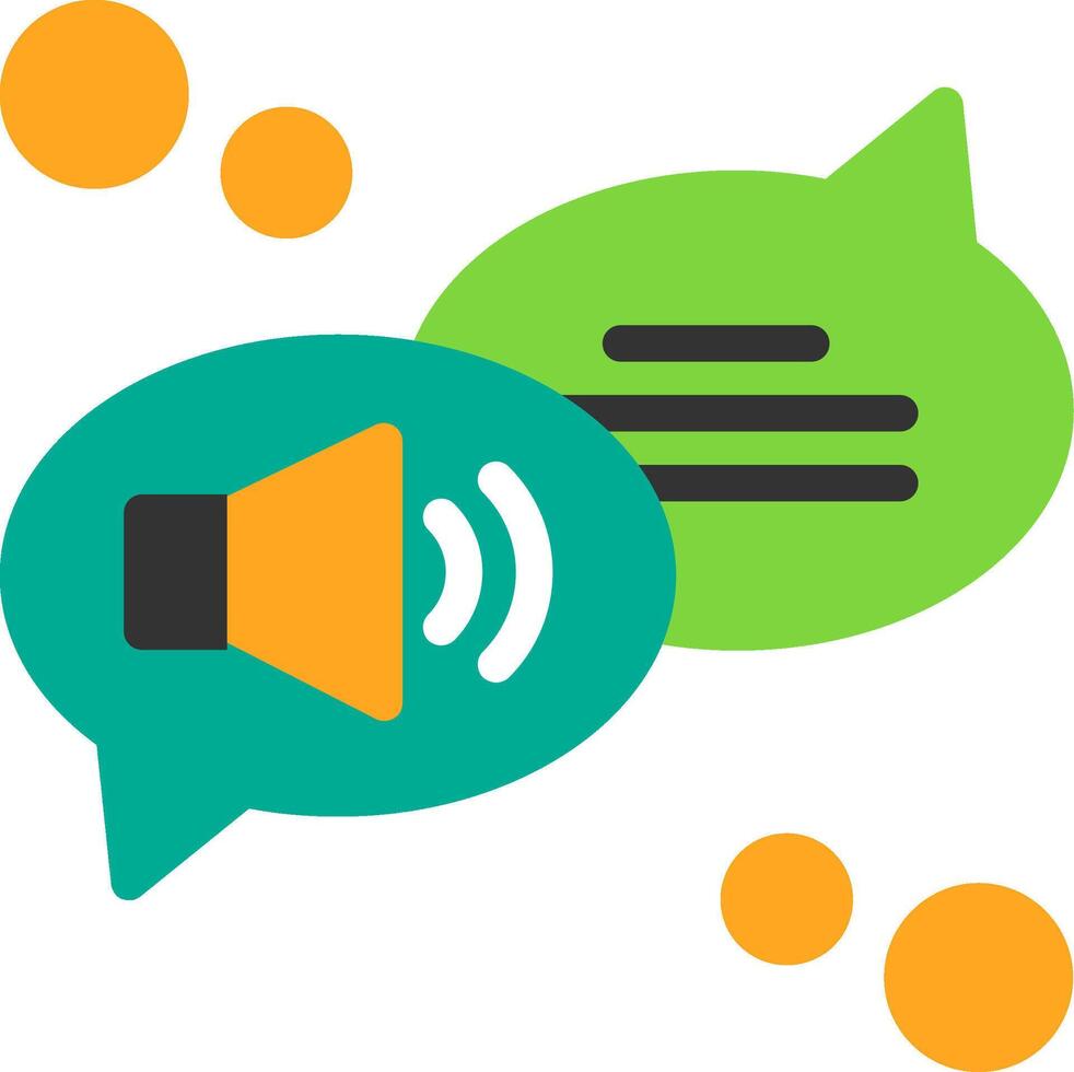 Text-to-speech Flat Icon vector