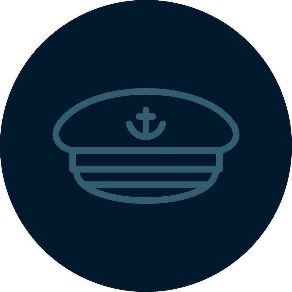 Captain-s hat Line Multi color Icon vector