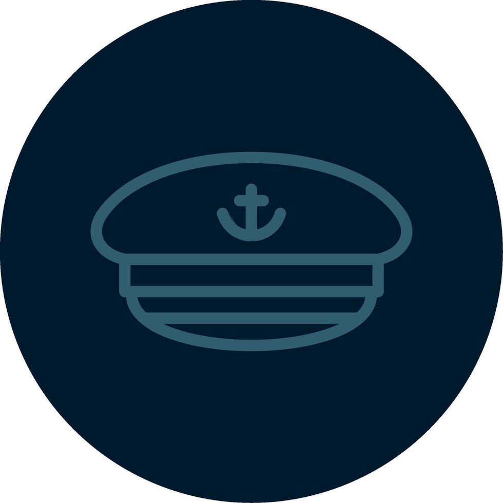 Captain-s hat Line Multi color Icon vector