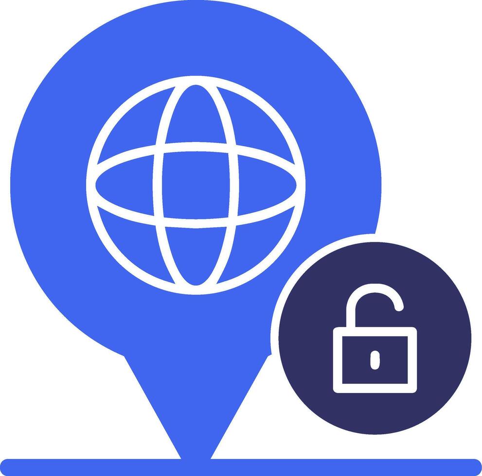 Location-independent Solid Two Color Icon vector