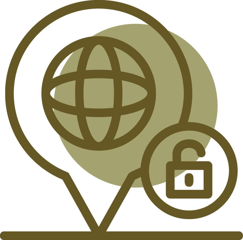 Location-independent Linear Circle Icon vector