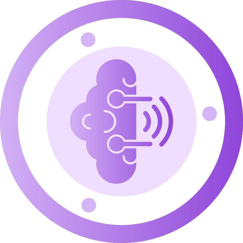 Brainwaves Glyph Gradient Icon vector