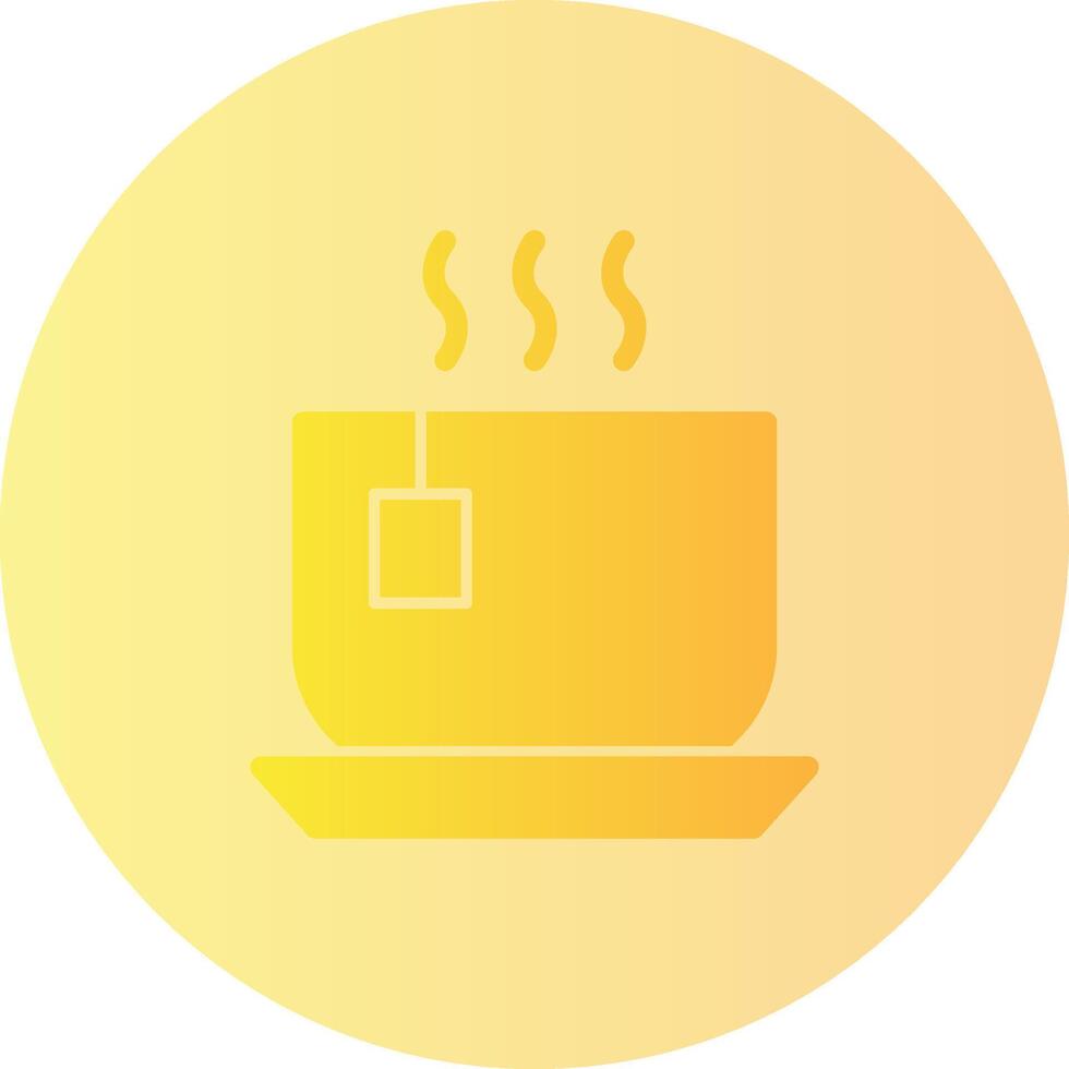 Saucer Gradient Circle Icon vector