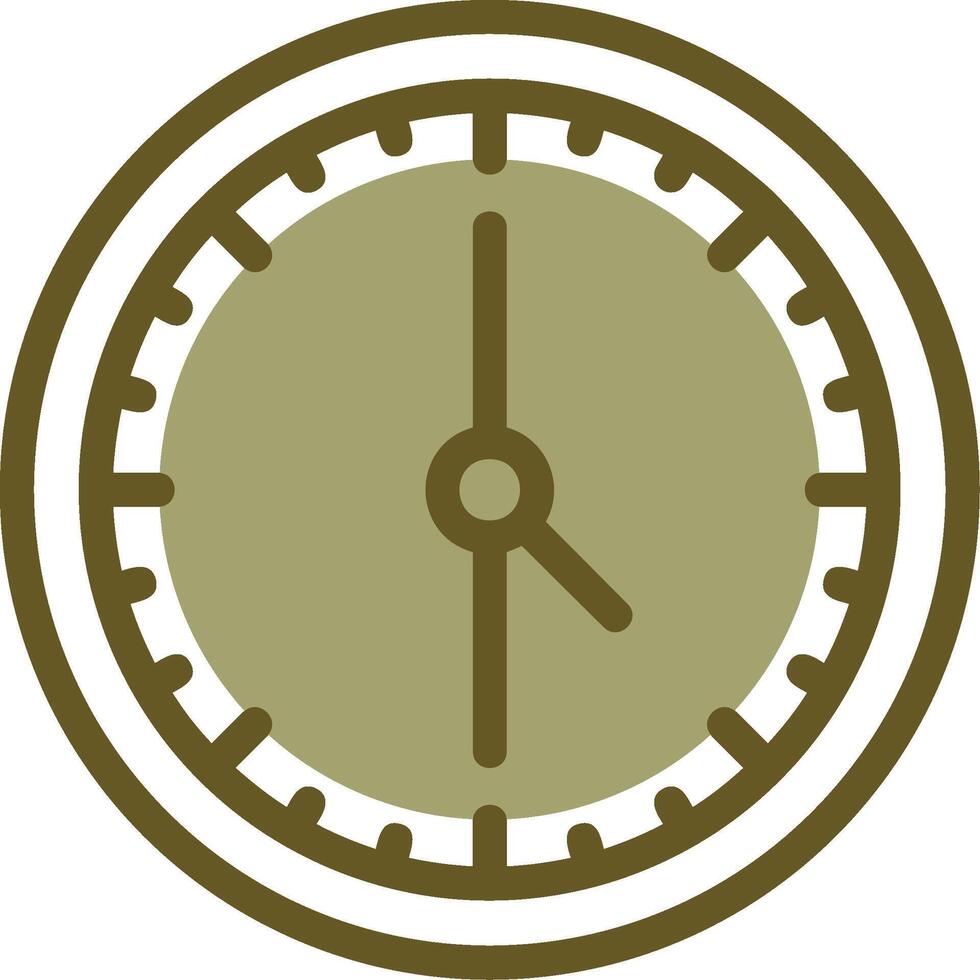 Time Clock Linear Circle Icon vector