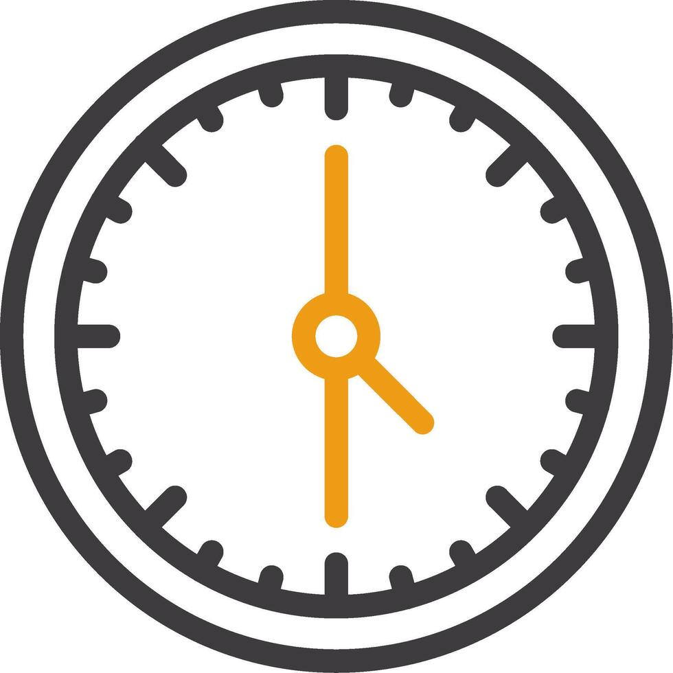 Time Clock Line Circle Icon vector