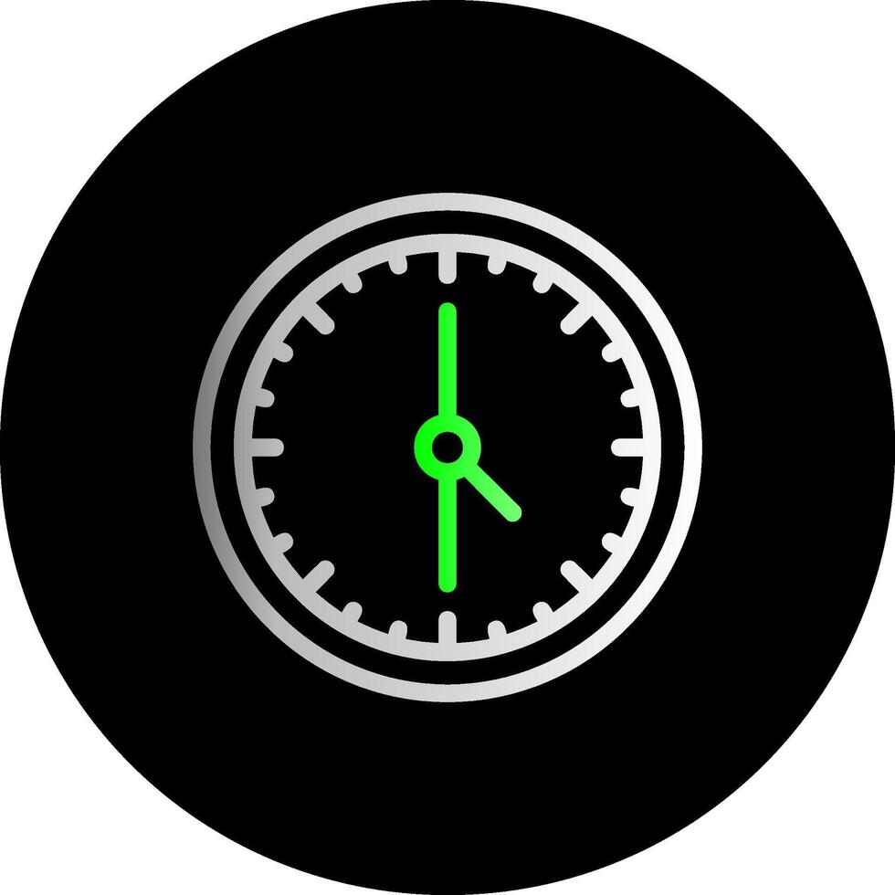 hora reloj doble degradado circulo icono vector