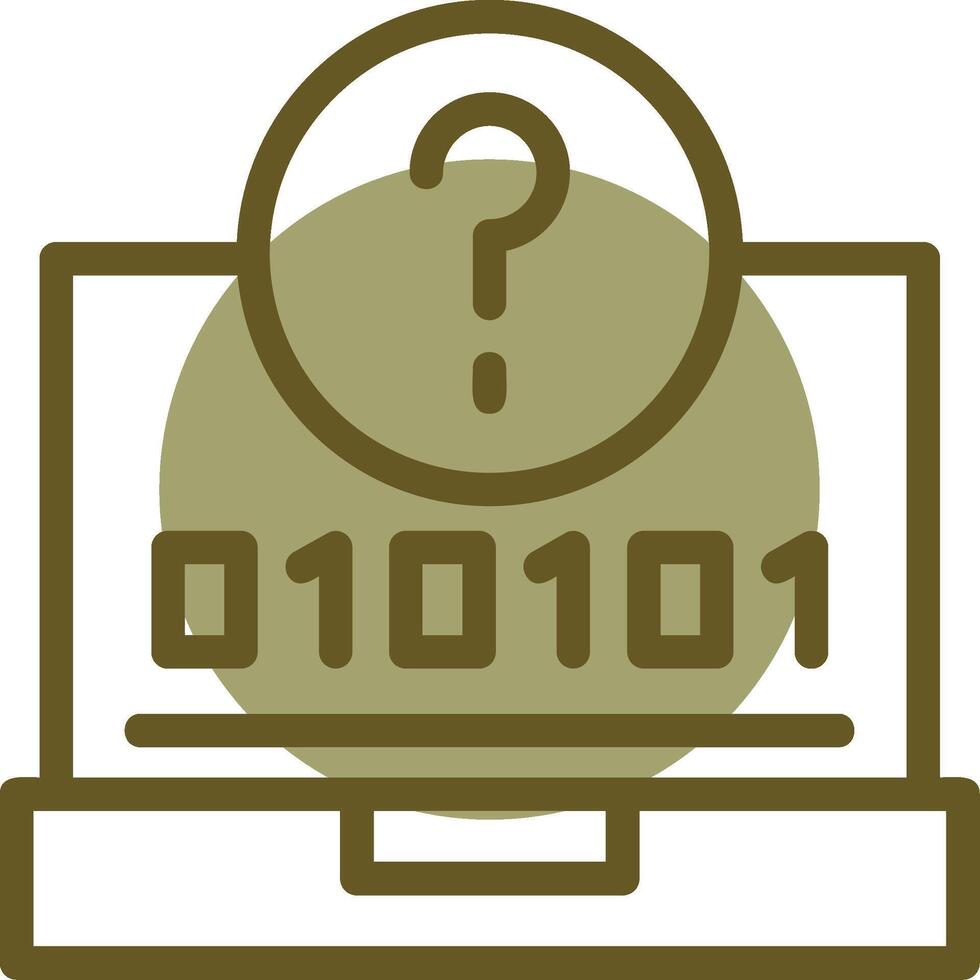 Quiz Swift Linear Circle Icon vector