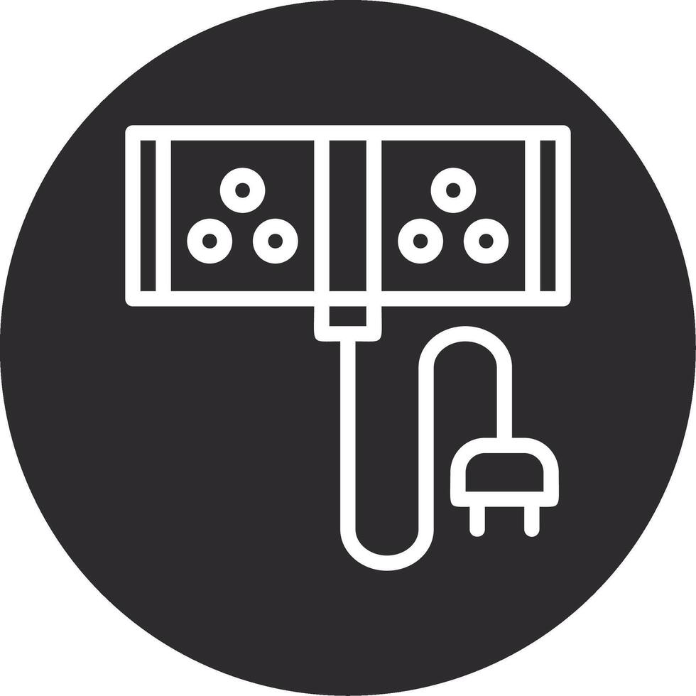 Extension Cord Inverted Icon vector