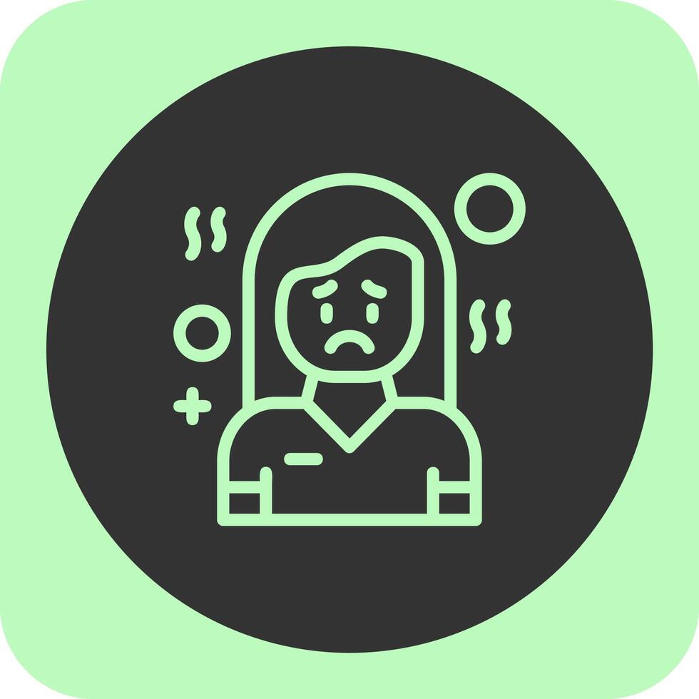 Disconcertment Linear Round Icon vector