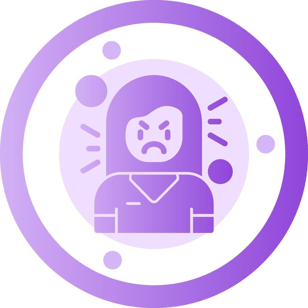 Resentment Glyph Gradient Icon vector