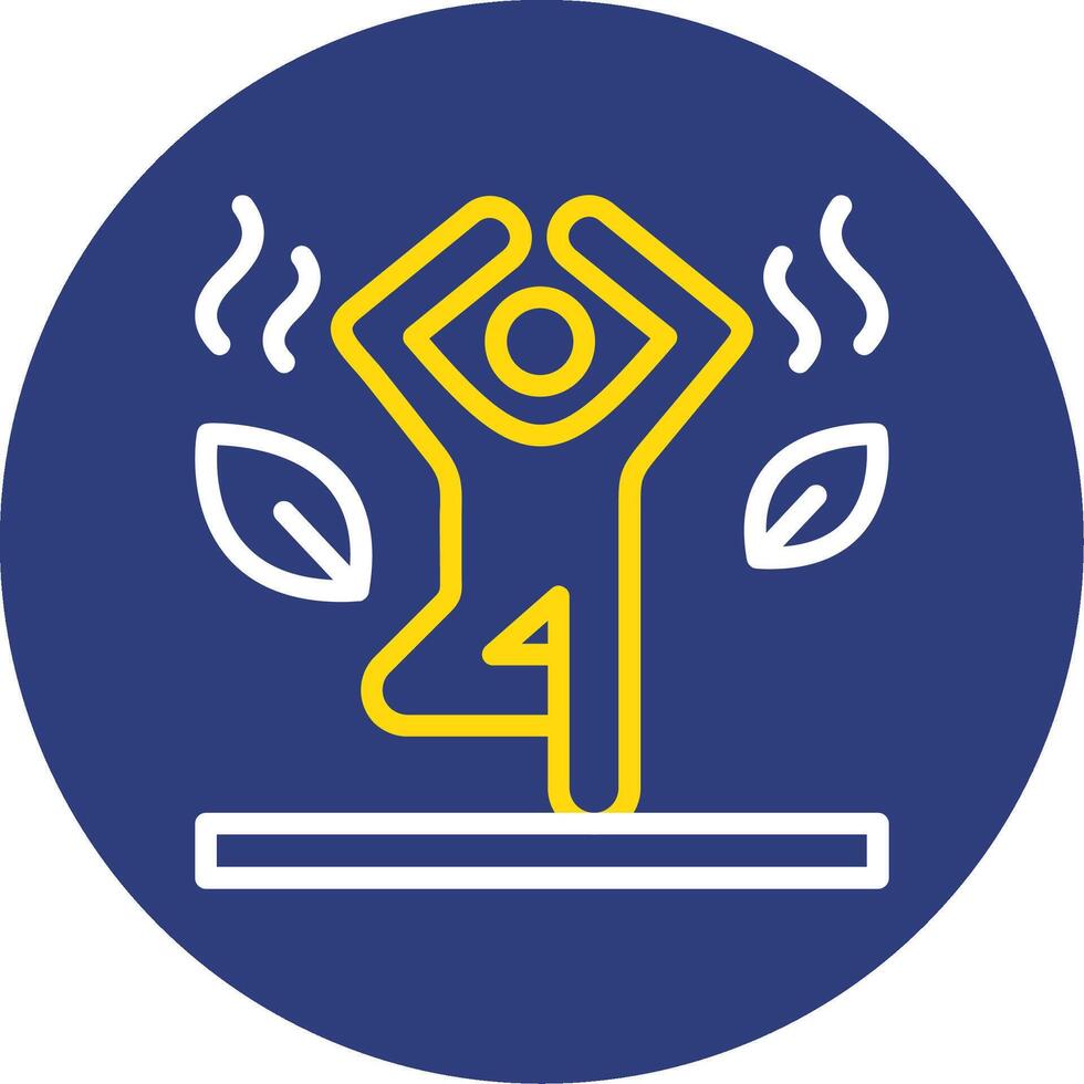 Wellness Dual Line Circle Icon vector