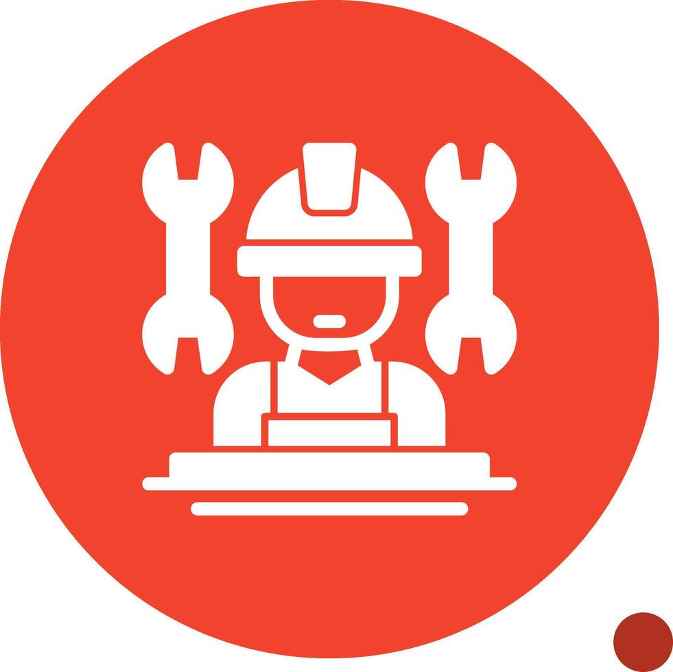 Subcontractor Glyph Shadow Icon vector