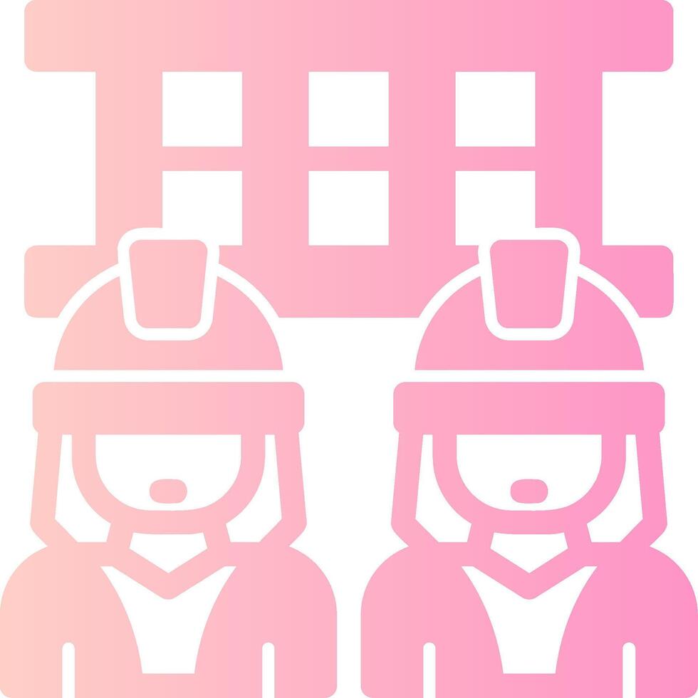 Fireman-s Carry Solid Multi Gradient Icon vector