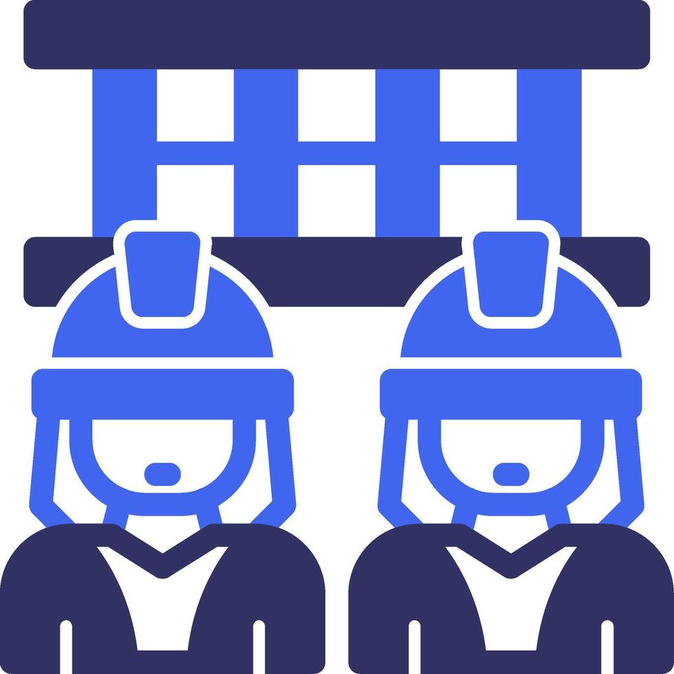 Fireman-s Carry Solid Two Color Icon vector