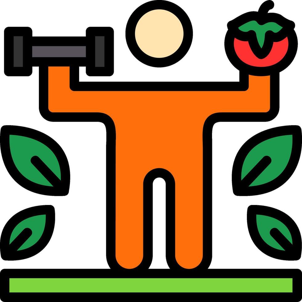 Nutrition Line Filled Icon vector