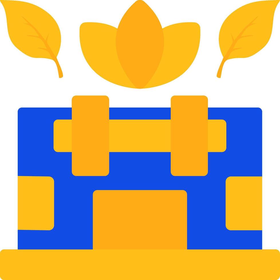 Gym Flat Two Color Icon vector