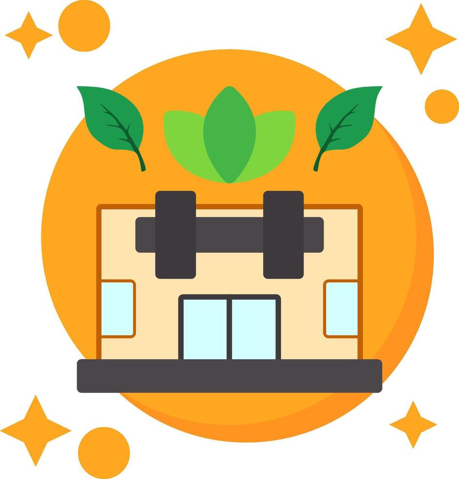 Gym Tailed Color Icon vector