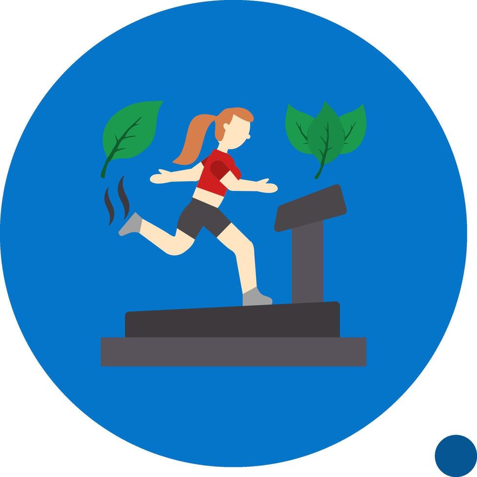 Cardio Flat Shadow Icon vector