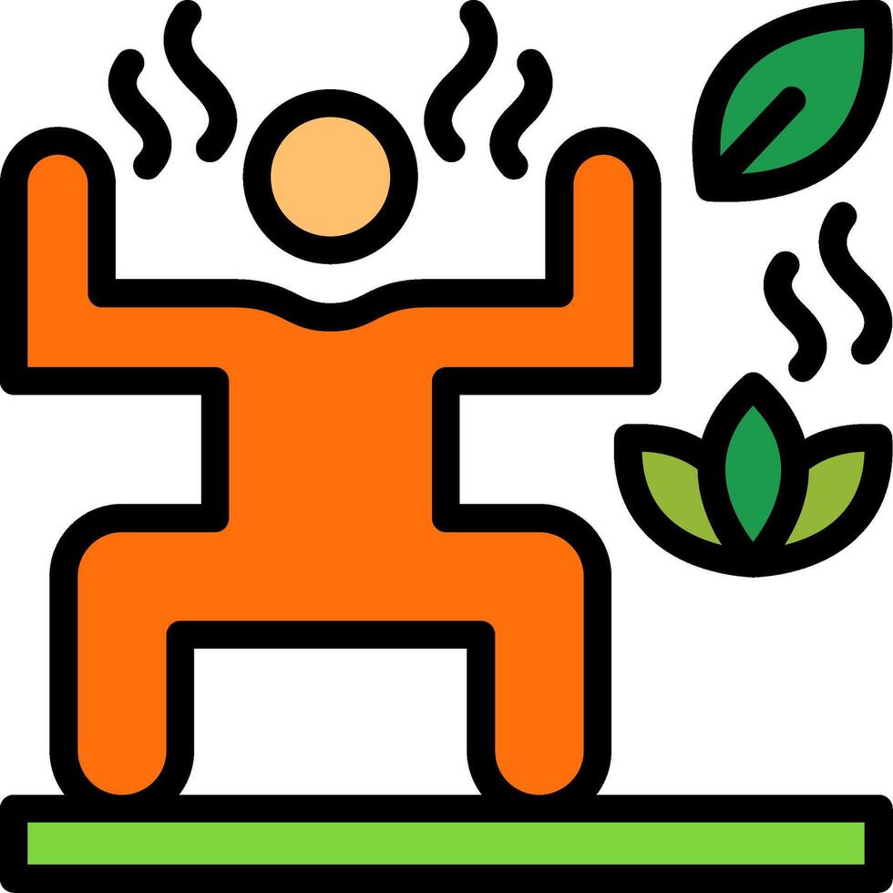 Strength Training Line Filled Icon vector
