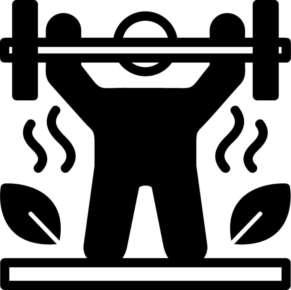 Weightlifting Glyph Icon vector