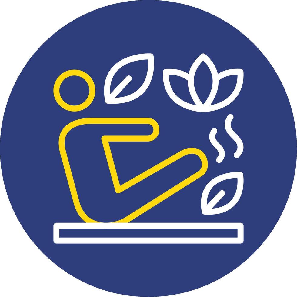Pilates Dual Line Circle Icon vector