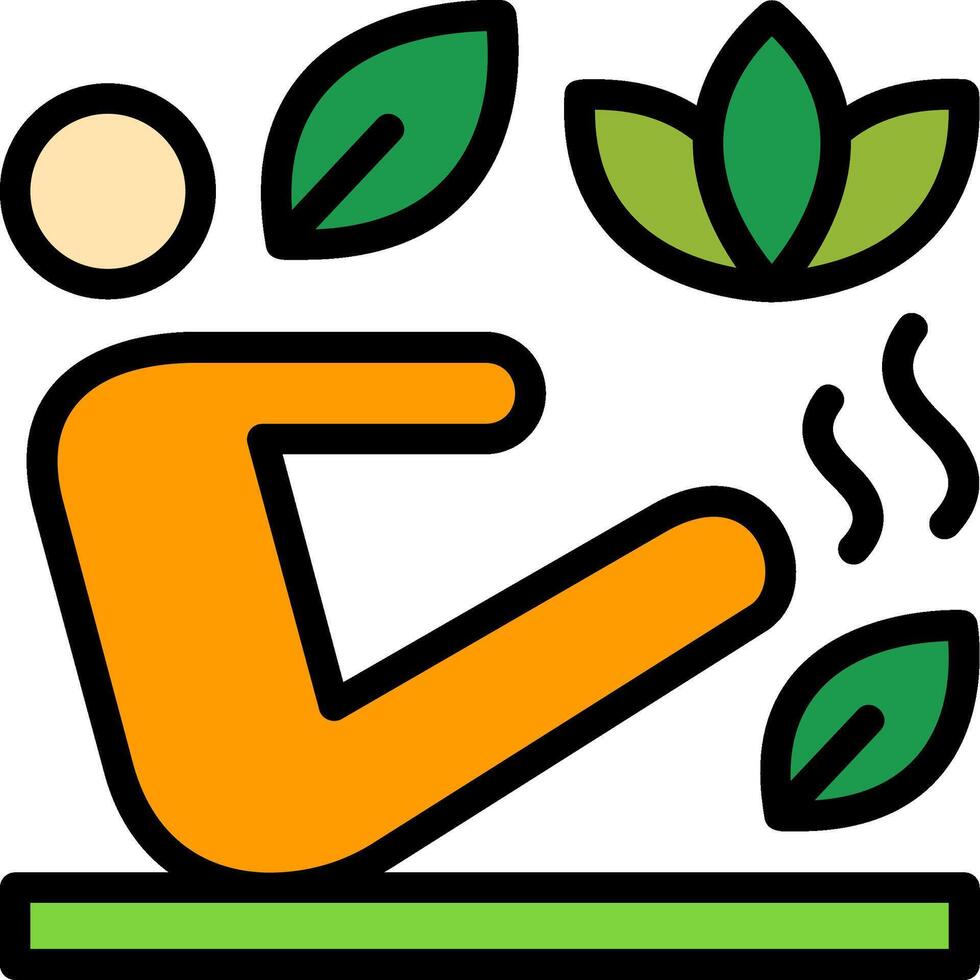 Pilates Line Filled Icon vector