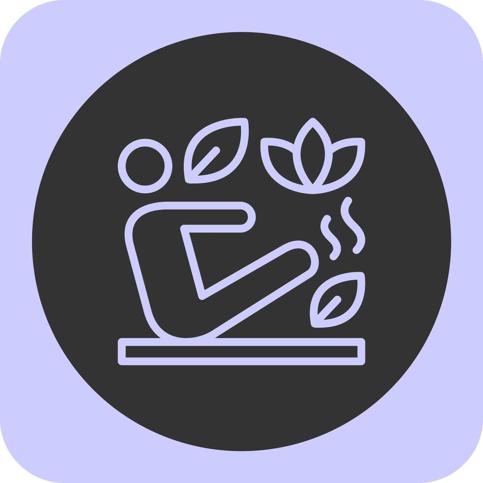 Pilates Linear Round Icon vector