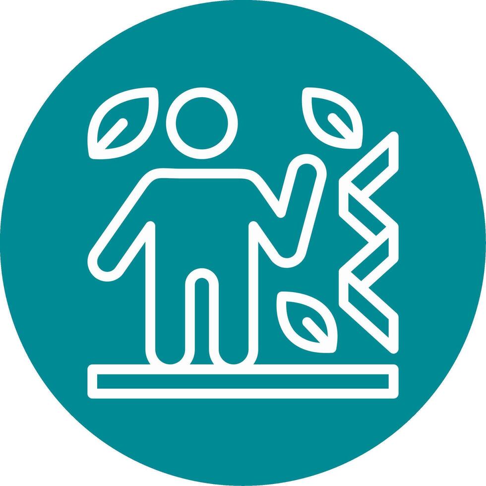 Protein Outline Circle Icon vector